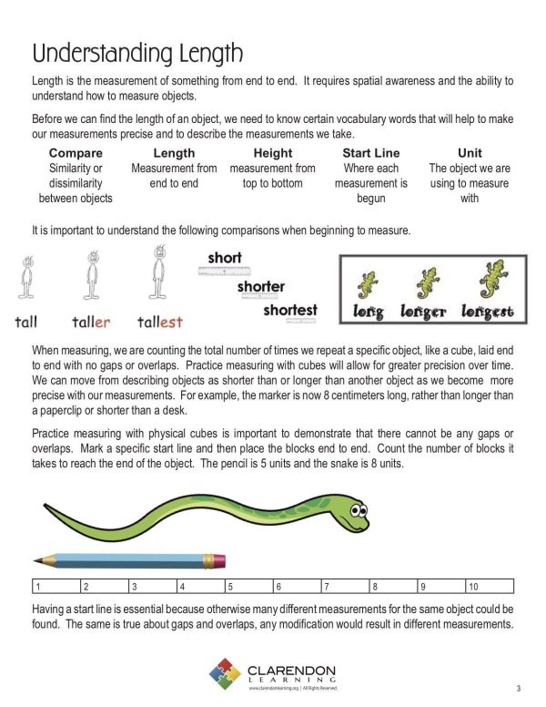 Understanding Length Worksheet