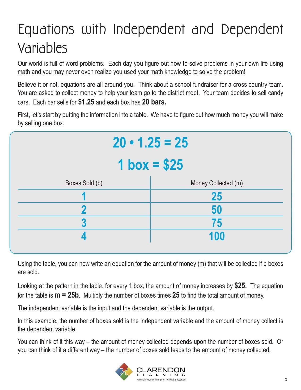 Equations with Independent and Dependent Variables - Learn Bright With Dependent And Independent Variables Worksheet