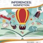 This is the title page for the Inferences – Nonfiction – Grade 6 lesson plan. There is an illustration of a hot air balloon with other random things in the background, all coming out of the pages of a book. The orange Learn Bright logo is at the top of the page.