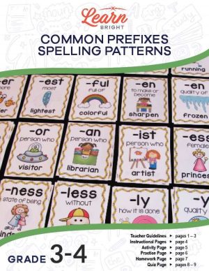 Common Prefixes Spelling Patterns