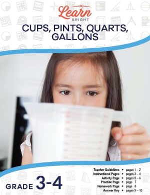 Cups, Pints, Quarts, Gallons