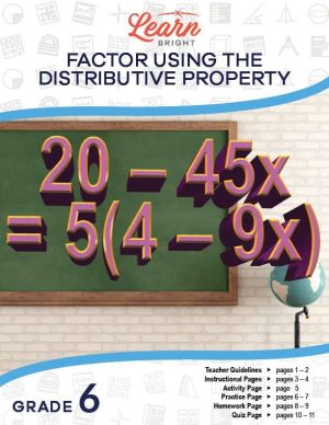 Factor Using the Distributive Property