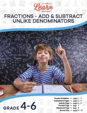 Fractions—Add & Subtract Unlike Denominators