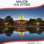 This is the title page for the Major U.S. Cities lesson plan. There is a photo of the Capitol Building across the pond, showing its reflection in the water. The orange Learn Bright logo is at the top of the page.
