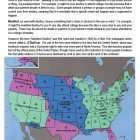 This is the first content page for the Manifest Destiny lesson plan. There is a map of the U.S. with the states colored in either blue, mint green, or magenta. The orange Learn Bright logo is at the bottom of the page.