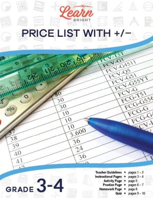 Price List with +/–