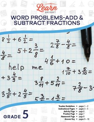 Word Problems - Add & Subtract Fractions
