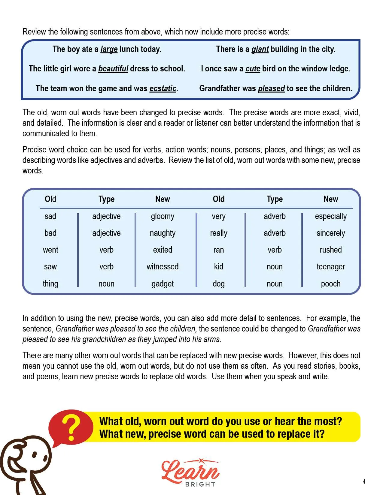 precise-word-choice-worksheets