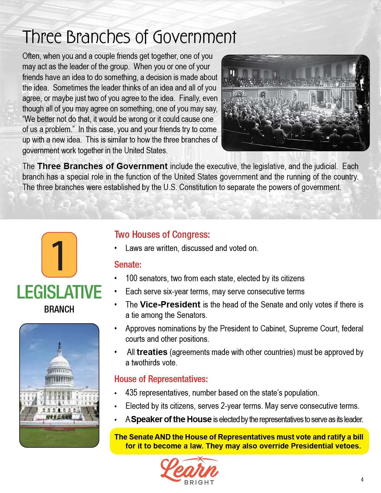 Three Branches Of Government Free Pdf Download Learn Bright