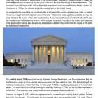 This is a content page for the Supreme Court of the U.S. lesson plan. There is a photo of the justice courthouse in Washington, D.C. The orange Learn Bright logo is at the bottom of the page.