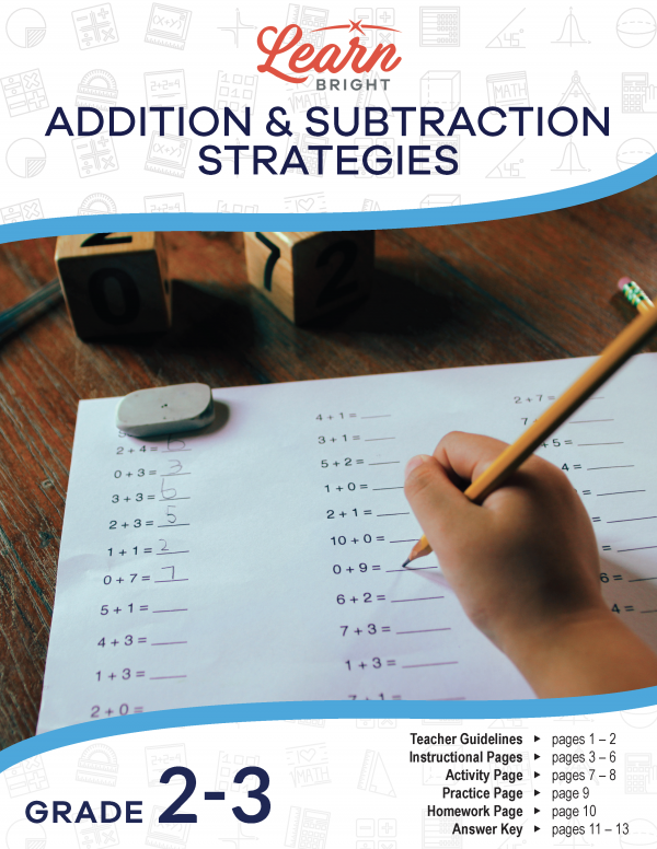 Addition and Subtractions Strategies Lesson Plan