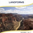 This is the title page for the Landforms lesson plan. The main image shows some a canyon with red cliffs and a muddy river running through it. The orange Learn Bright logo is at the top of the page.