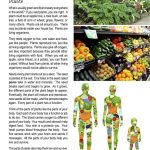 This is a content page for the Plant Parts lesson plan. There is a picture of some plants in a greenhouse. There is a picture of an aisle of vegetable produce at a grocery store. There is a graphic showing human outlines filled in with different vegetables.