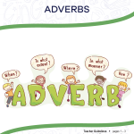kids using adverbs behind letters