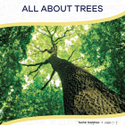 This is the title page for the All about Trees lesson plan. The main image is an upward view of a tall tree. The orange Learn Bright logo is at the top of the page.