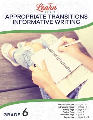 Appropriate Transitions Informative Writing