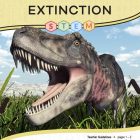 This is the title page for the Extinction STEM lesson plan. The main image is of a Tyrannosaurus Rex. The orange Learn Bright logo is at the top of the page.