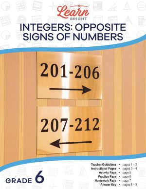 Integers: Opposite Signs of Numbers