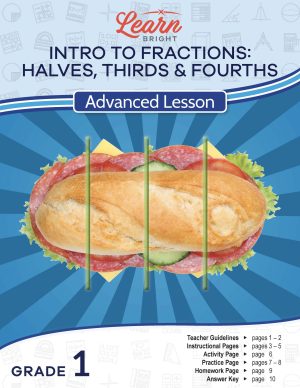 Intro to Fractions: Halves, Thirds and Fourths: Advanced