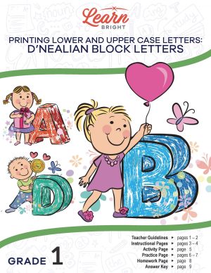Printing Letters: D'Nealian Block Letters
