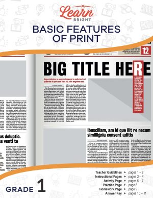 newspaper clippings for our basic features of print lesson plan