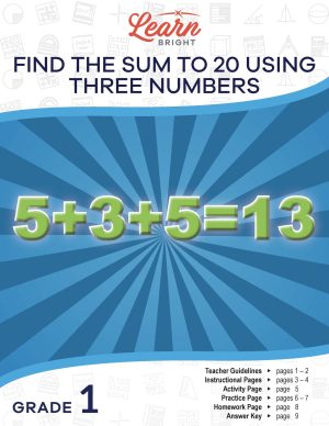 Find the Sum to 20 Using Three Numbers