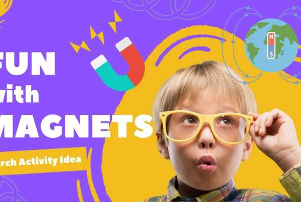 Boy excited about magnets
