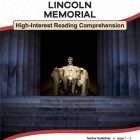 This is the title page for the Lincoln Memorial lesson plan. The main image is a fairly close-up photograph of the Lincoln Memorial statue glowing in the light with a dark background. The orange Learn Bright logo is at the top of the page.