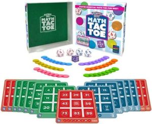 Semper Smart Games PlaySmart Dice Math-Tac-Toe: Get Sharp on Mental Math for Back to School with a Fun New Twist on a Timeless Classic! Multiple Skill-leveled Math Made Fun for 8 and up!