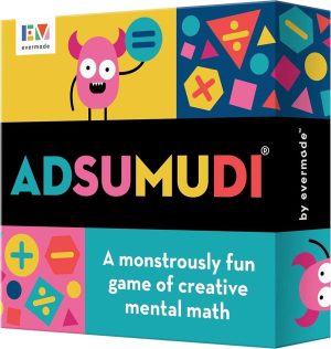 Adsumudi Math Game - The Monstrously Fun, Smart Game for Kids to Practice Multiplication, Division, Addition and Subtraction - Great for Kids Ages 8-12