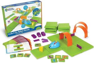 Learning Resources Code & Go Robot Mouse Activity Set, 83 Pieces, Ages 4+, Screen-Free Early Coding Toy for Kids, Interactive STEM Coding Pet