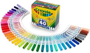 Crayola Ultra Clean Washable Markers (40 Count), Coloring Markers for Kids, Markers for Back to School, School Supplies for Kids, Nontoxic, 3+