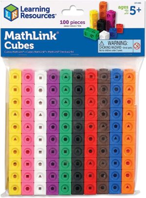 Learning Resources Mathlink Cubes, Educational Counting Toy, Early Math Skills, Set of 100 Cubes