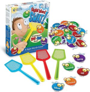 Learning Resources Sight Word Swat a Sight Word Game, Visual, Tactile and Auditory Learning, 114 Pieces, Ages 5+, Multi-color