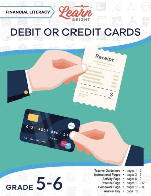 Debit or Credit Cards-Financial Literacy Cover Page