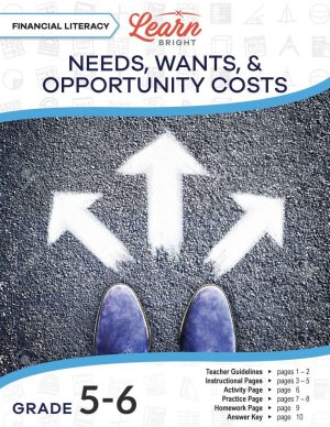 Needs Wants Opportunity Cost-FINANCIAL LITERACY Cover Page