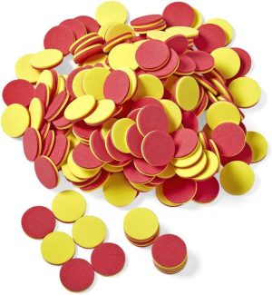 hand2mind Foam Two-Color Counters, Red and Yellow Counters, Counting Manipulatvies, Math Counters for Kids, Counting Chips, Math Manipulatives, Math Bingo Chips, Counters for Kids Math (Pack of 200)