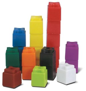 hand2mind Interlocking UniLink Math Linking Cubes, Plastic Cubes, Color Sorting, Connecting Cubes, Math Manipulatives, Counting Cubes for Kids Math, Math Cubes, Counters for Kids Math (Set of 500)
