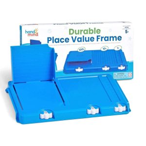 hand2mind Durable Place Value Frame, Base Ten Frames Place Value Blocks, Math Manipulatives Kindergarten, Base 10, Plastic Base Ten Blocks Frame, Math Classroom Supplies, Homeschool Curriculum