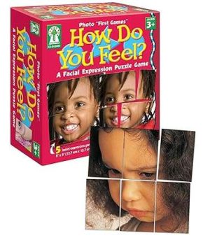 Key Education Photo “First Games”: How Do You Feel? Facial Expressions Puzzle Game, 5 Photographic, Facial Expression Puzzle Board Games With 30 Game Cards, Ages 3+ Game – January 3, 2011