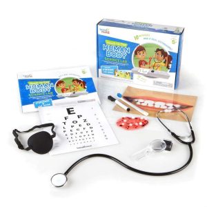 hand2mind Head to Toe Human Body Science Kit, Slime Kit, STEM Kit for Kids, Includes Kids Stethoscope That Works, Human Body Learning, Human Anatomy for Kids, Kids Doctor Kit, Homeschool Supplies