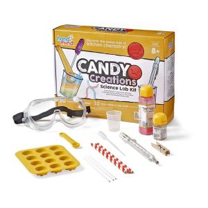 hand2mind Candy Creations Science Lab Kit, Make Lollipops, Gelatin and Candy Molds, Candy Making Kit for Kids, Gummy Bear Maker, Food Science Kit, Homeschool Supplies, 20 Hands-On Activities