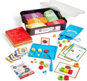 hand2mind Little Minds at Work Science of Reading Essentials Toolkit by Tara West, Decodable Reading Manipulatives, Elkonin Boxes, Letter Sounds, Phonemic Awareness, Preschool Learning (Set of 6)