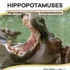 This is the title page for the Hippopotamuses lesson plan. The main image is of a hippo opening its mouth wide. The orange Learn Bright logo is at the top of the page.