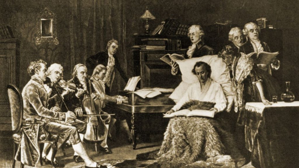 Mozart composing