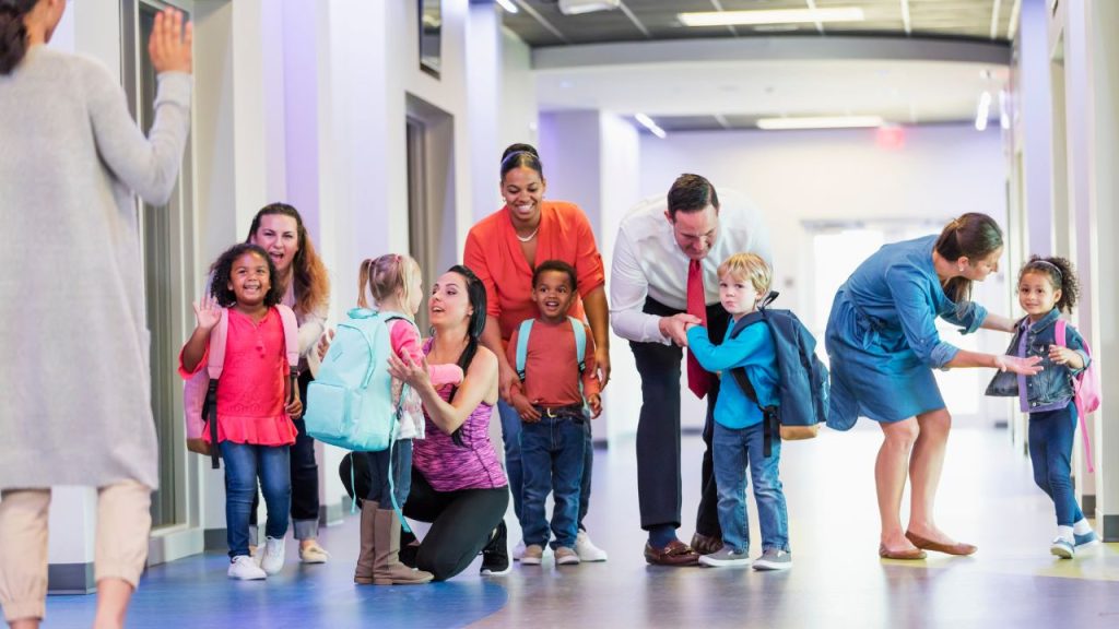 Parents helping during education week