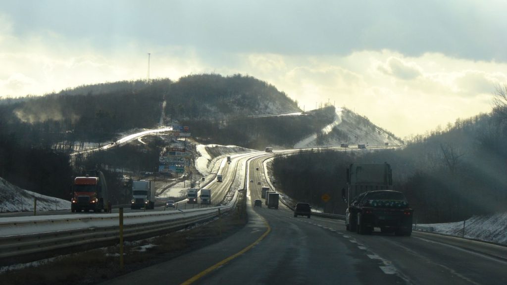 the Pennsylvania Turnpike opened as the first superhighway in the United States