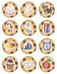This is an additional resources page for the Alphabet: Letter C lesson plan. There are 12 cookies with different pictures on the fronts.