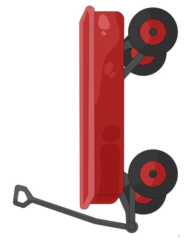 This is an additional resources page for the Alphabet: Letter W lesson plan. There is a large graphic of a red wagon.