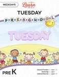 This is the title page for the Weekdays: Tuesday lesson plan. The main image is of kids on a hill with the word "TUESDAY" above their heads. The orange Learn Bright logo is at the top of the page.